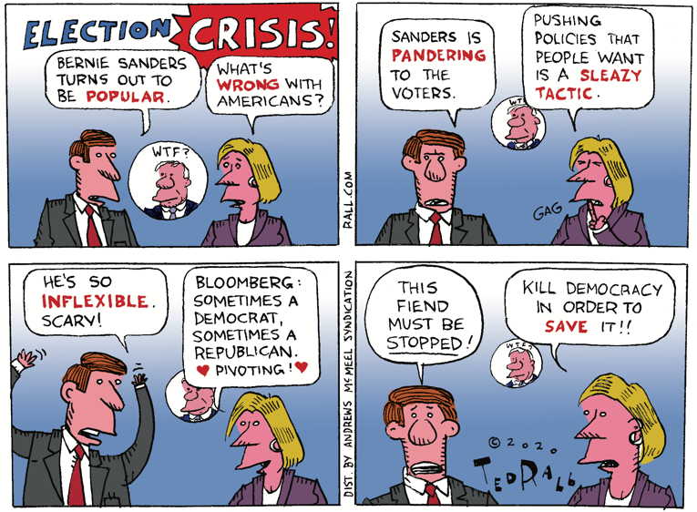 Political/Editorial Cartoon by Ted Rall on Sanders Wins Big in Nevada