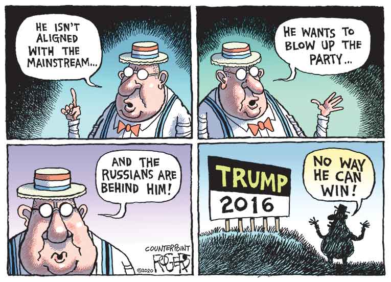 Political/Editorial Cartoon by Rob Rogers on Sanders Wins Big in Nevada