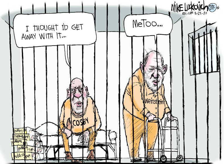 Political/Editorial Cartoon by Mike Luckovich, Atlanta Journal-Constitution on Weinstein Convicted