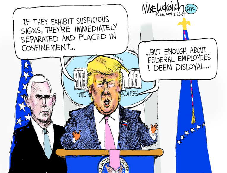 Political/Editorial Cartoon by Mike Luckovich, Atlanta Journal-Constitution on In Other News