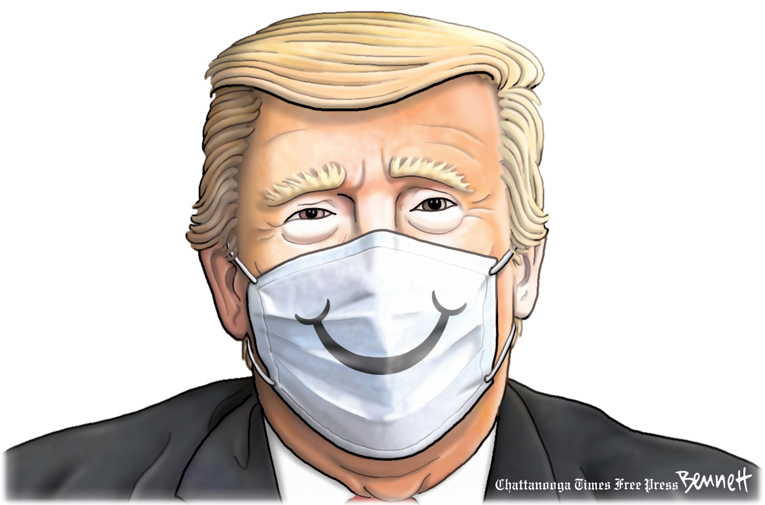 Political Cartoon On Trump Attempts To Reassure Nation By Clay Bennett Chattanooga Times Free