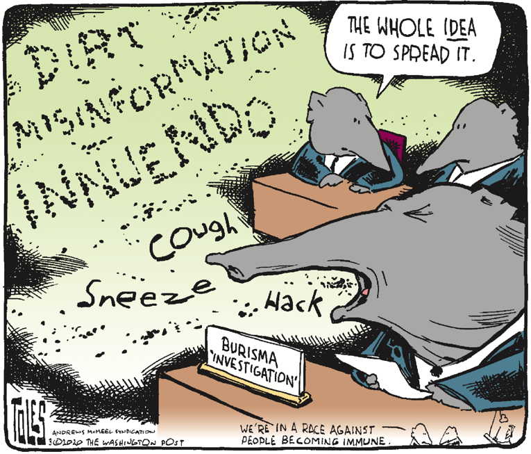 Political/Editorial Cartoon by Tom Toles, Washington Post on In Other News