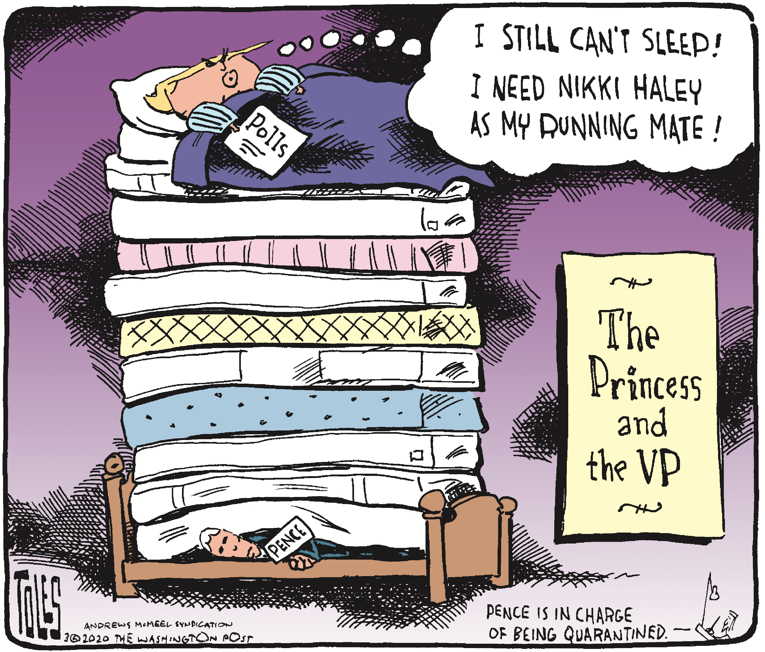 Political/Editorial Cartoon by Tom Toles, Washington Post on President’s Confidence Rising