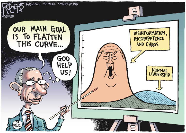 Political/Editorial Cartoon by Rob Rogers on “President Is Ignorant”