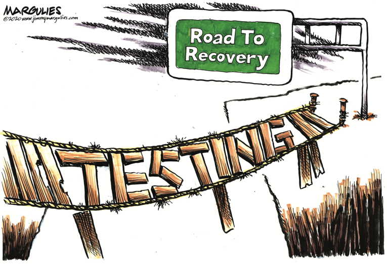 Political/Editorial Cartoon by Jimmy Margulies, King Features on Americans Adjusting to Pandemic