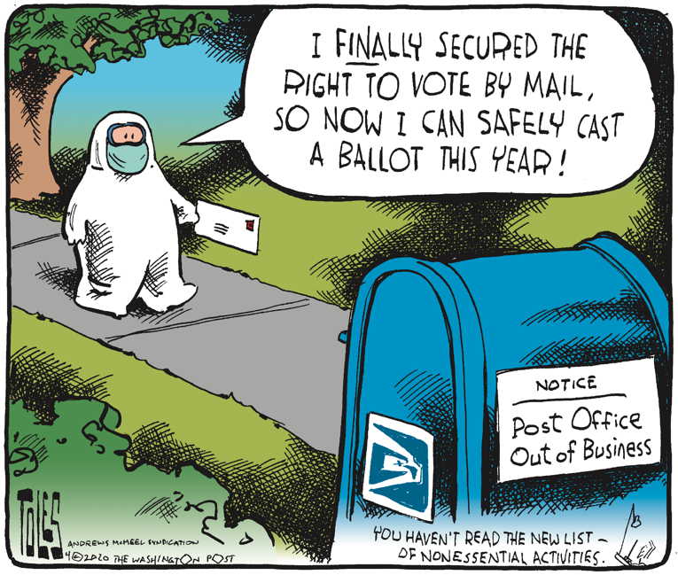 Political/Editorial Cartoon by Tom Toles, Washington Post on In Other News