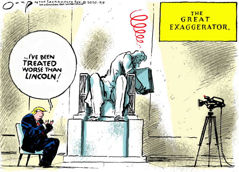 Political/Editorial Cartoon by Jack Ohman, The Oregonian on Trump Hopes for Better Future