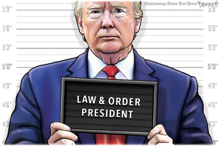 Political Cartoon On Trump Campaign Ignites America By Clay Bennett Chattanooga Times Free 6527