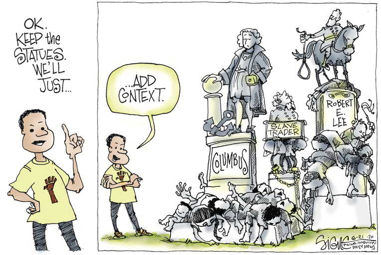 Political/Editorial Cartoon by Signe Wilkinson, Philadelphia Daily News on BLM Movement Grows