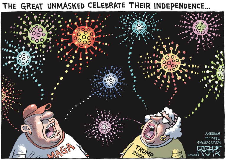 Political/Editorial Cartoon by Rob Rogers on America Celebrates