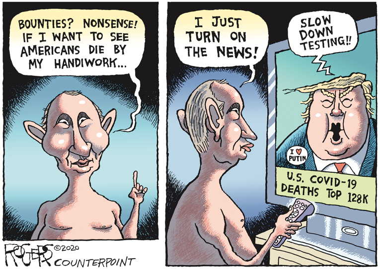 Political/Editorial Cartoon by Rob Rogers, The Pittsburgh Post-Gazette on In Other News