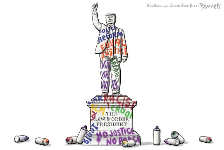 Political/Editorial Cartoon by Clay Bennett, Chattanooga Times Free Press on Enablers Remaining United