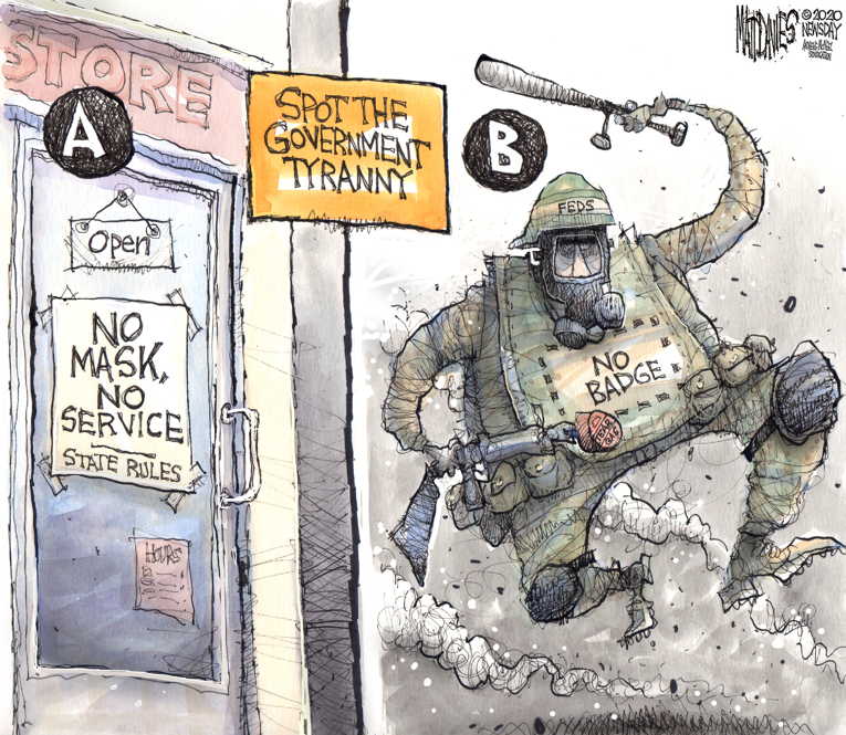 Political Cartoon on 'Federal Troops Invade Portland' by Matt Davies ...