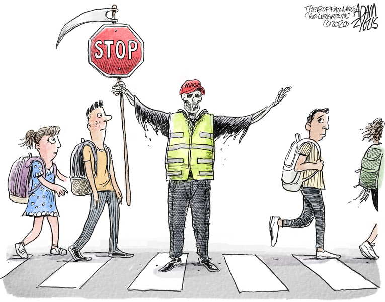 Political/Editorial Cartoon by Adam Zyglis, The Buffalo News on Schools Pressed to Reopen Fully