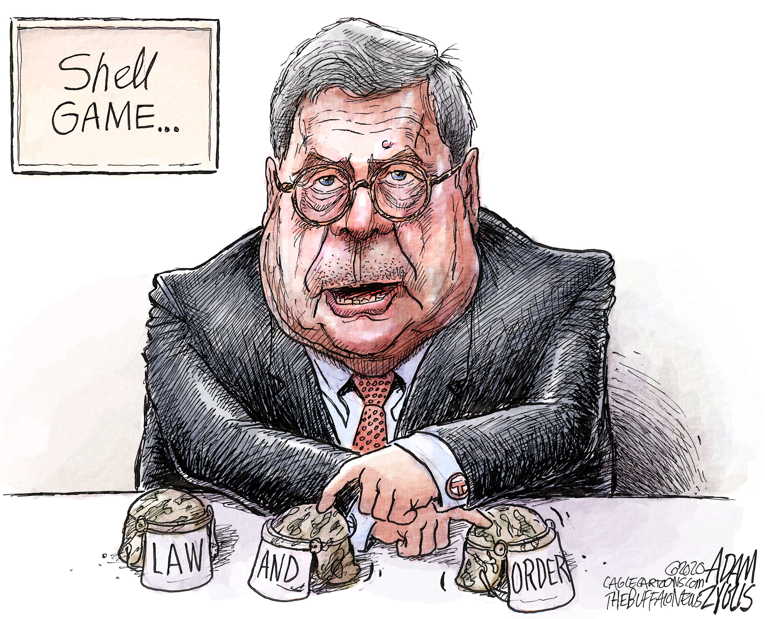 Political/Editorial Cartoon by Adam Zyglis, The Buffalo News on Barr Does His Thing