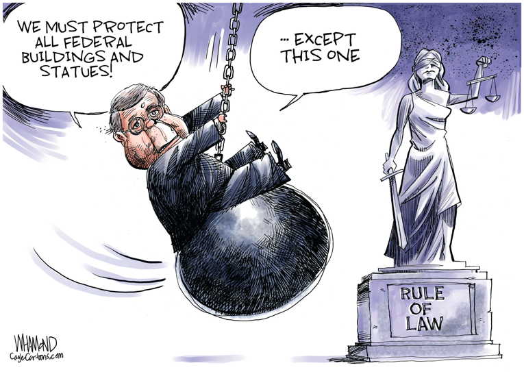 Political/Editorial Cartoon by Dave Whamond, Canada, PoliticalCartoons.com on Barr Does His Thing