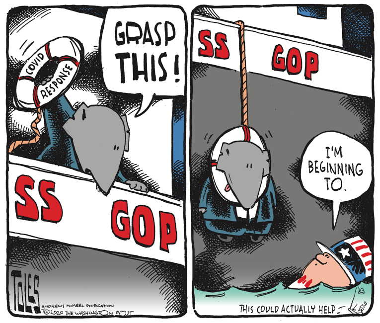 Political/Editorial Cartoon by Tom Toles, Washington Post on In Other News