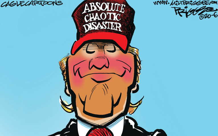 Political/Editorial Cartoon by Milt Priggee, www.miltpriggee.com on President Tired of Winning