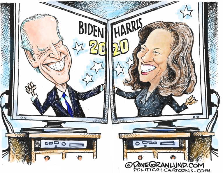 Political/Editorial Cartoon by Dave Granlund on Biden Picks Kamala Harris