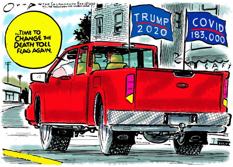 Political/Editorial Cartoon by Jack Ohman, The Oregonian on Trump Energizes Base