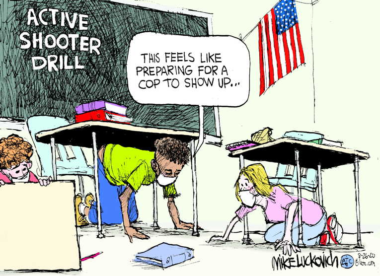 Political/Editorial Cartoon by Mike Luckovich, Atlanta Journal-Constitution on In Other News