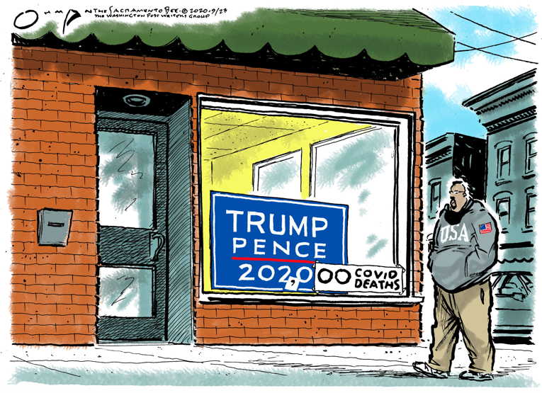 Political/Editorial Cartoon by Jack Ohman, The Oregonian on President Confident of 2020 Win