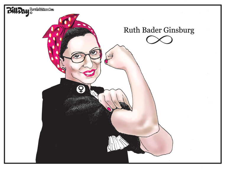 Political/Editorial Cartoon by Bill Day, Cagle Cartoons on Ruth Bader Ginsburg Dies