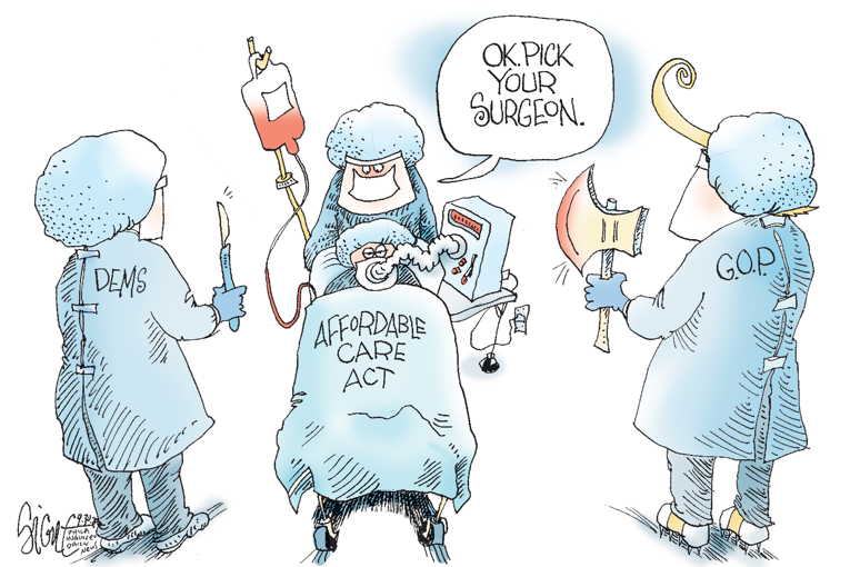 Political/Editorial Cartoon by Signe Wilkinson, Philadelphia Daily News on GOP Stays the Course