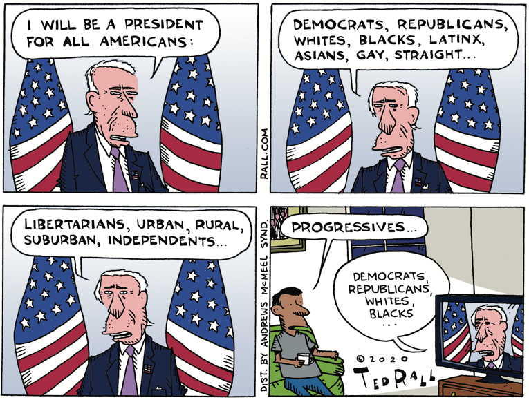 Political/Editorial Cartoon by Ted Rall on Biden and Harris Prepare