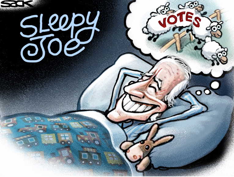 Political/Editorial Cartoon by Steve Sack, Minneapolis Star Tribune on Election a Nail-Biter