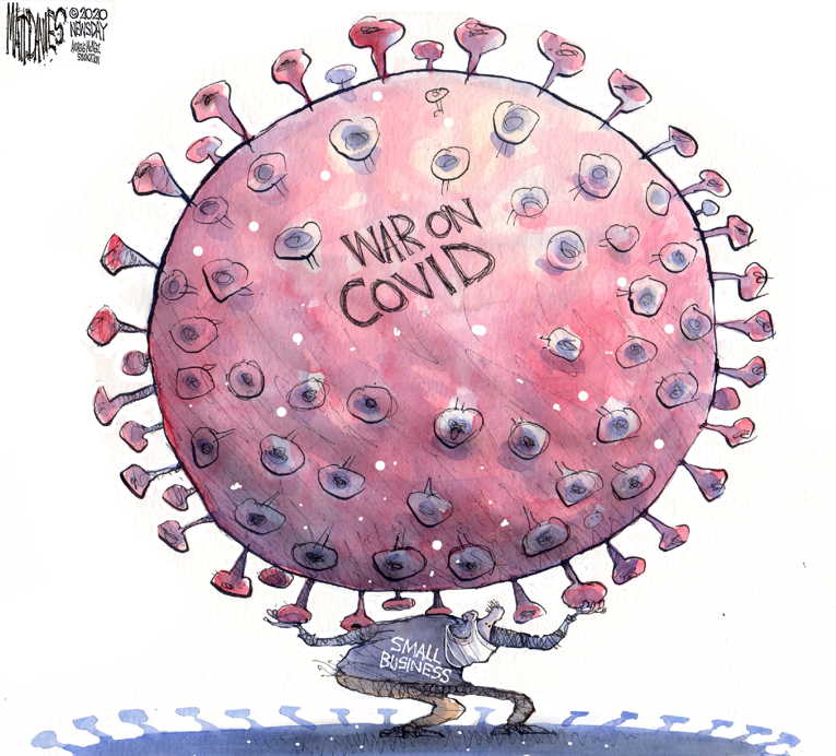 Political/Editorial Cartoon by Matt Davies, Journal News on Covid Fatalities Hit 250,000