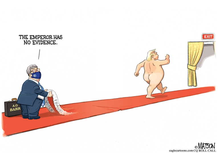 Political/Editorial Cartoon by RJ Matson, Cagle Cartoons on Trump Claims “Massive Dumps”