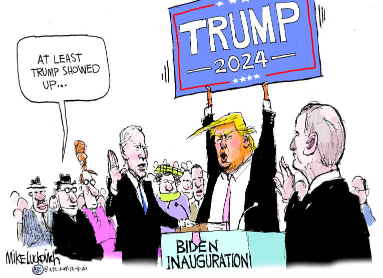 Political/Editorial Cartoon by Mike Luckovich, Atlanta Journal-Constitution on Transition Underway