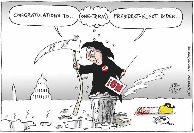 Political/Editorial Cartoon by Joel Pett, Lexington Herald-Leader, CWS/CartoonArts Intl. on McConnell Shares Revelation