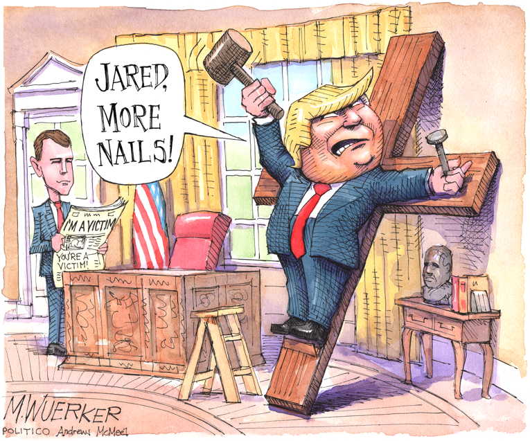 Political/Editorial Cartoon by Matt Wuerker, Politico on Trump Eyes Victory