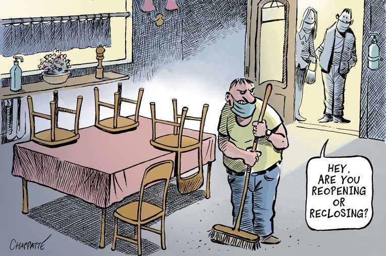 Political/Editorial Cartoon by Patrick Chappatte, International Herald Tribune on Stimulus Deal Reached