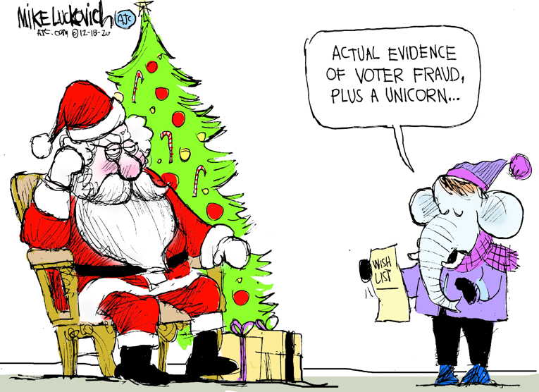 Political/Editorial Cartoon by Mike Luckovich, Atlanta Journal-Constitution on Holidays Celebrated