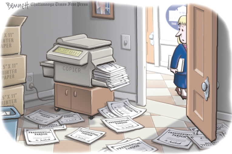 Political/Editorial Cartoon by Clay Bennett, Chattanooga Times Free Press on Promises Kept