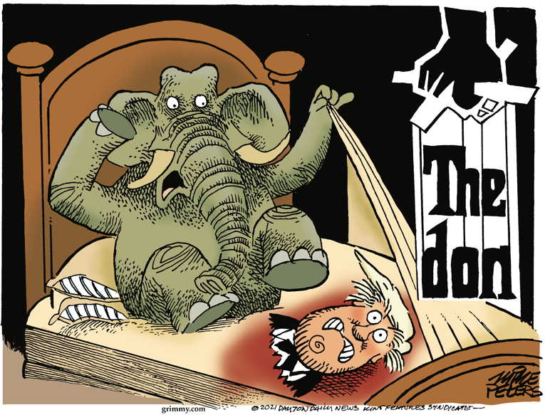 Political/Editorial Cartoon by Mike Peters, Dayton Daily News on GOP Stunned