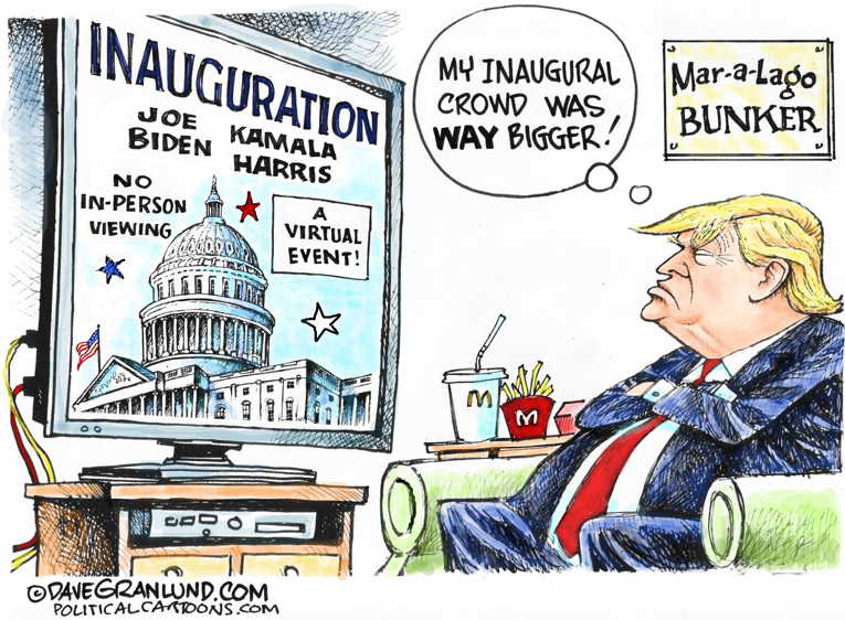 Political/Editorial Cartoon by Dave Granlund on Biden Inaugurated