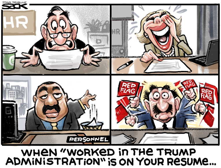 Political/Editorial Cartoon by Steve Sack, Minneapolis Star Tribune on Republican Party Splits