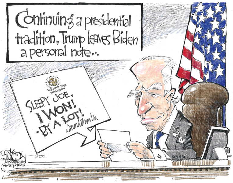 Political/Editorial Cartoon by John Darkow, Columbia Daily Tribune, Missouri on Biden Promises Honesty