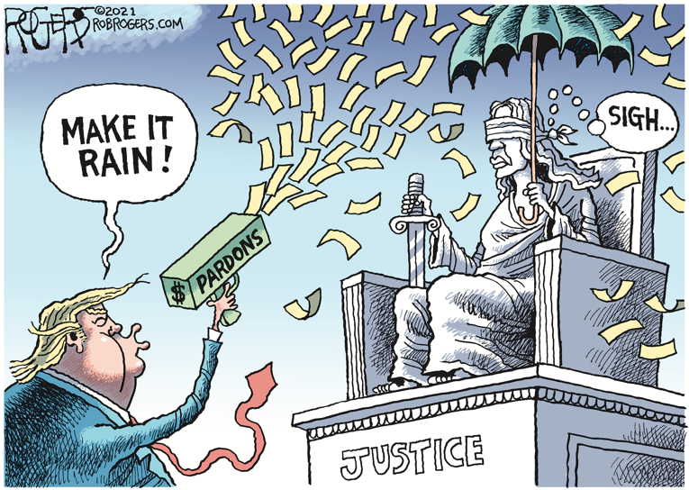 Political/Editorial Cartoon by Rob Rogers on Final Days Uneventful