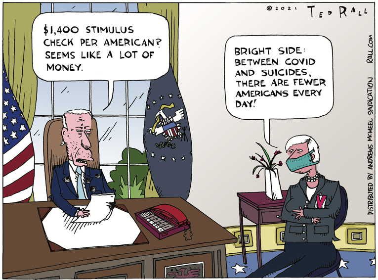 Political/Editorial Cartoon by Ted Rall on Biden to Escalate War