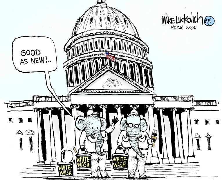 Political Cartoon on 'GOP Resists Impeachment' by Mike Luckovich ...