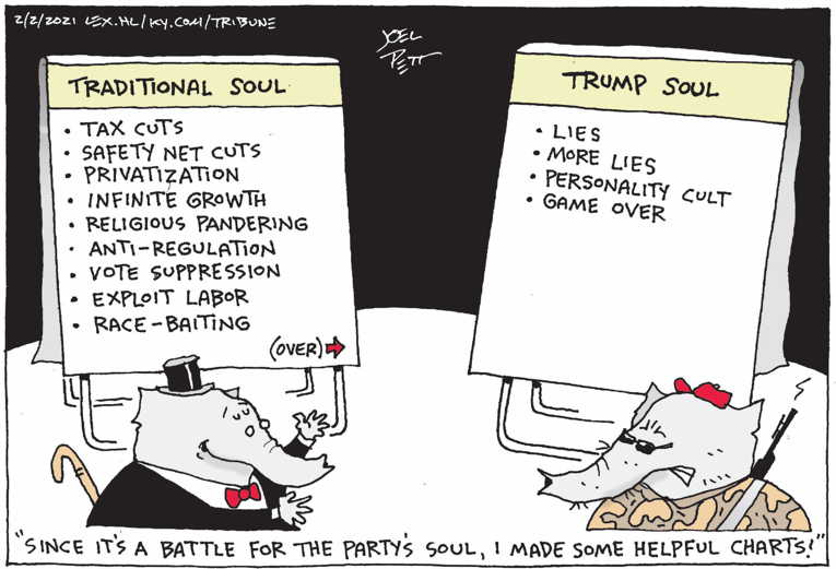 Political/Editorial Cartoon by Joel Pett, Lexington Herald-Leader, CWS/CartoonArts Intl. on Impeachment Battle Begins