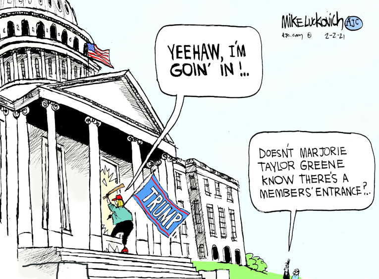 Political/Editorial Cartoon by Mike Luckovich, Atlanta Journal-Constitution on Insurrection Continues