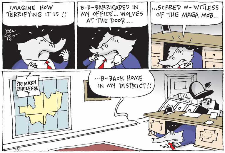 Political/Editorial Cartoon by Joel Pett, Lexington Herald-Leader, CWS/CartoonArts Intl. on Senate Votes 57-43 to Convict