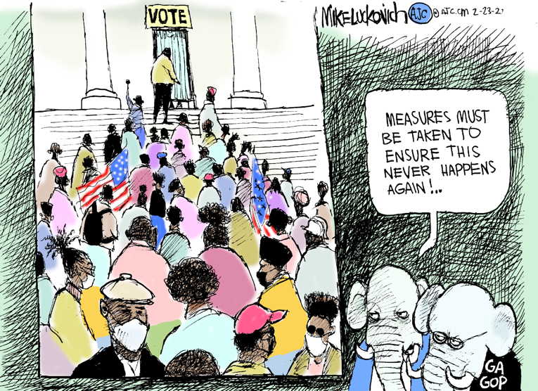 Political/Editorial Cartoon by Mike Luckovich, Atlanta Journal-Constitution on GOP Preparing for 2022