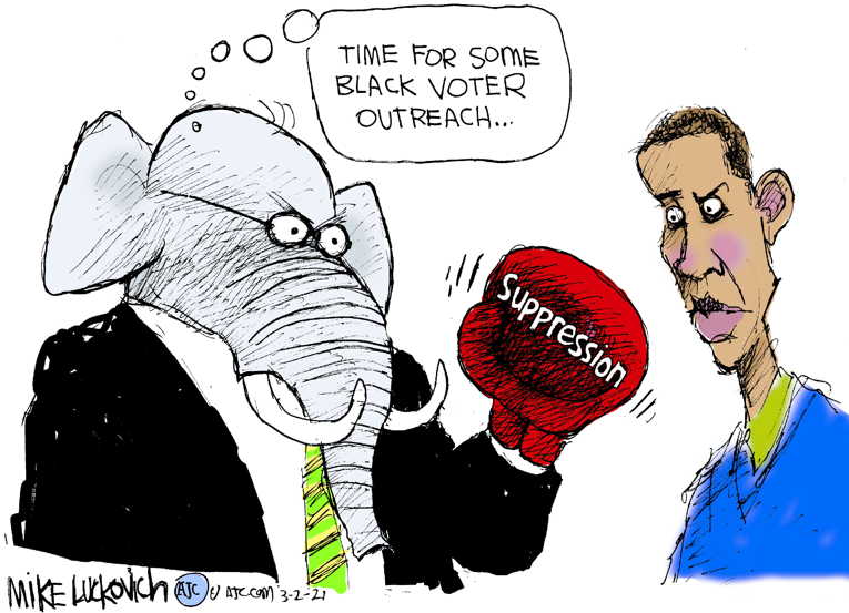 Political/Editorial Cartoon by Mike Luckovich, Atlanta Journal-Constitution on Trumpublicans Aim for 2022